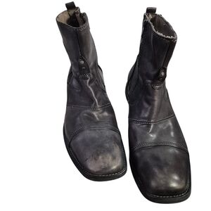 Bed|Stu Dark Brown Leather Boots 10